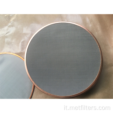 Disco filtro in acciaio inossidabile sinterizzato